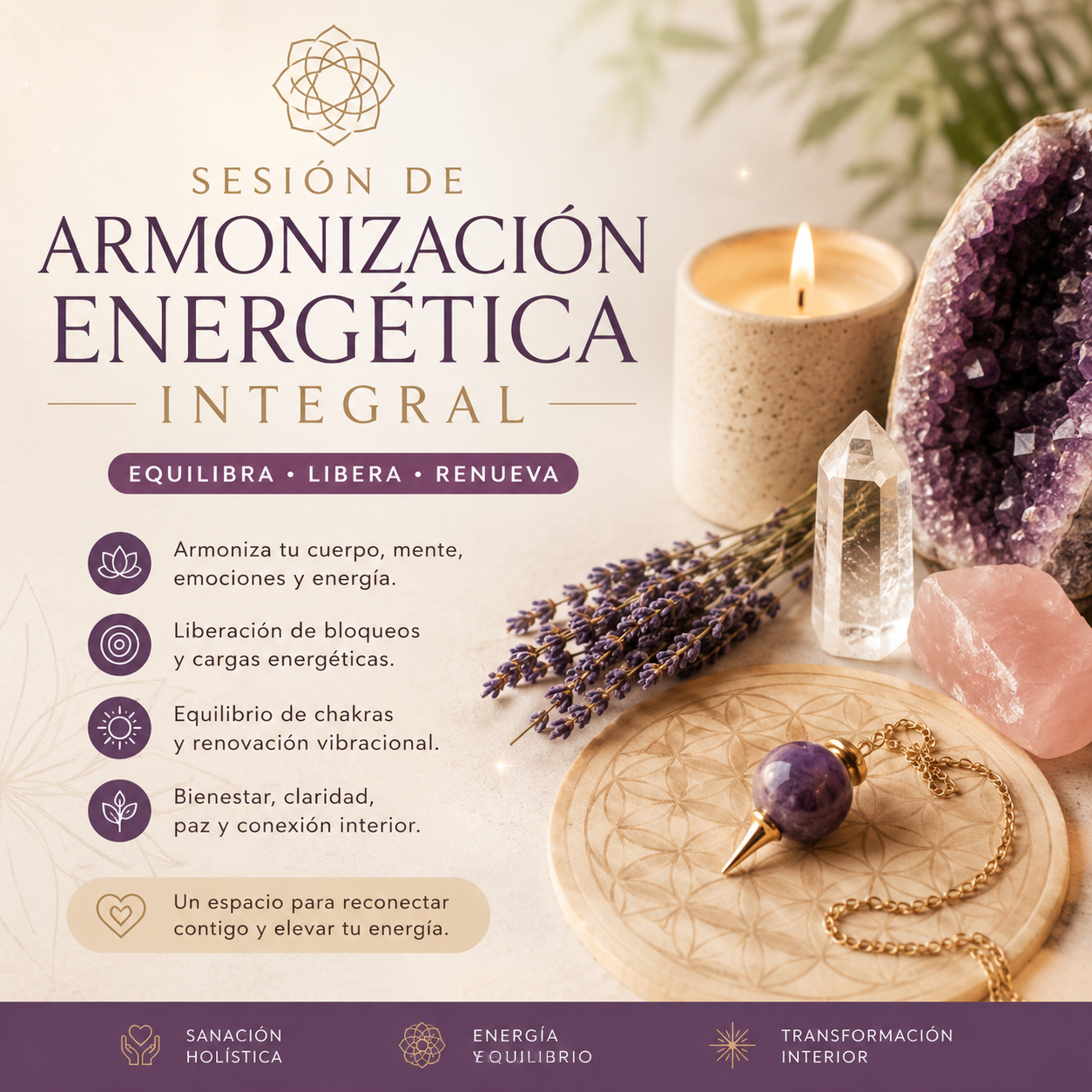 ✨ Sesión de Armonización Energética Integral | 60 Minutos Online